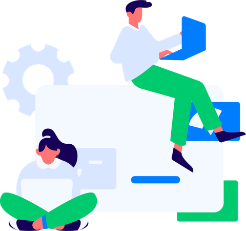 Company uses cloud storage  Illustration