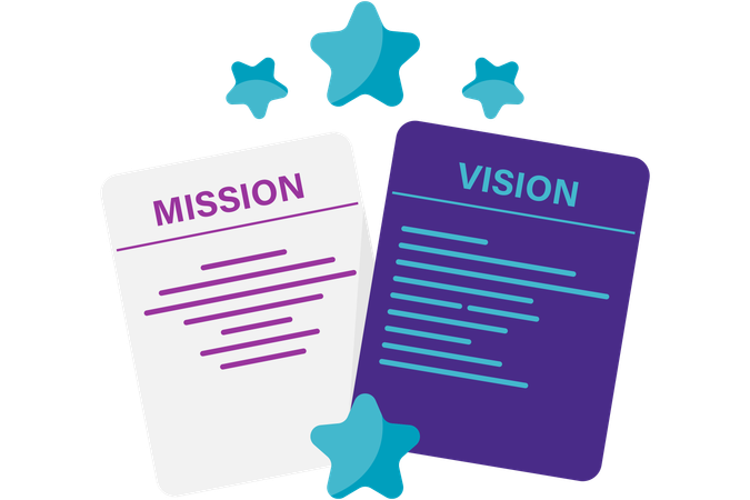 Company vision and mission  Illustration