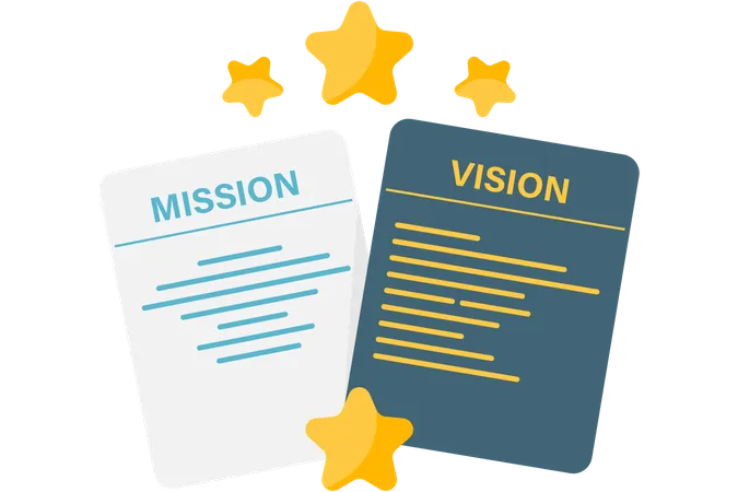 Company vision and mission  Illustration