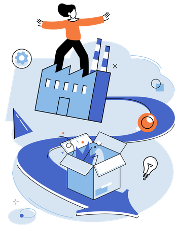 Companys project management ensures timely delivery products  Illustration