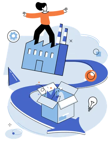 Companys project management ensures timely delivery products  Illustration