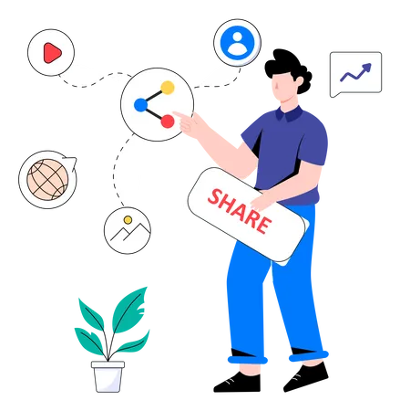 Compartir contenido  Ilustración
