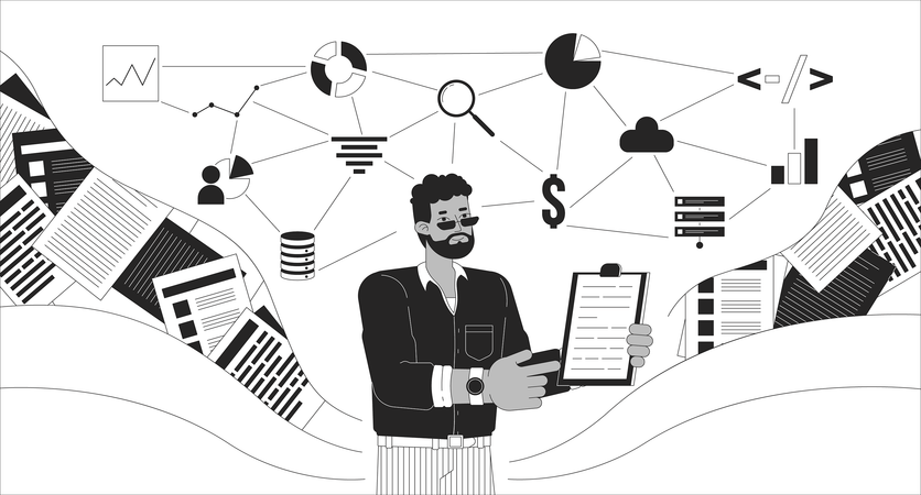 Compétences d'analyste de données  Illustration