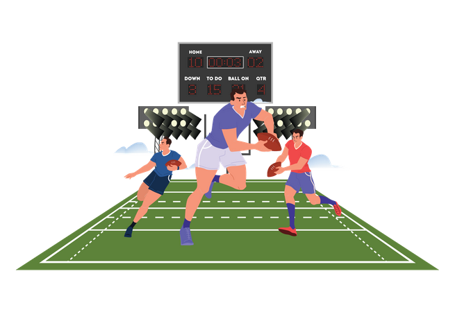 Competição de rugby  Ilustração