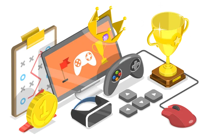 Competição de videogames eSport  Ilustração