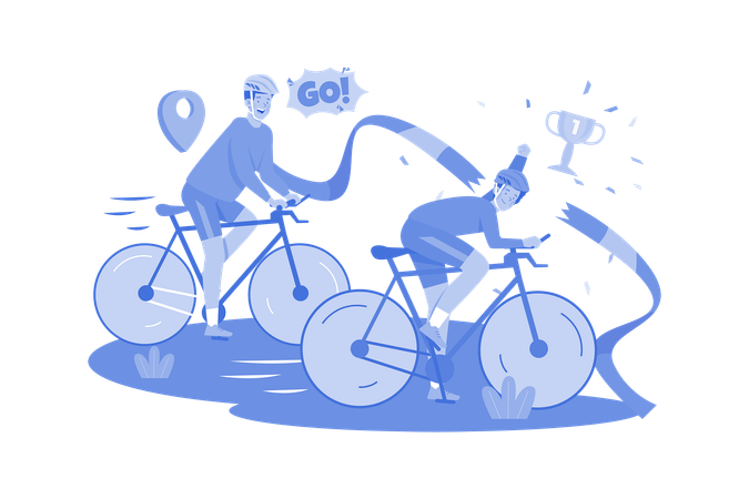 Competición ciclista  Ilustración