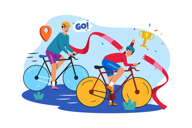 Competición ciclista  Ilustración