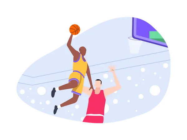 Competencia de baloncesto  Ilustración