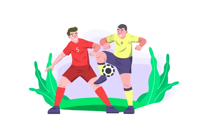 Competición de fútbol profesional.  Ilustración