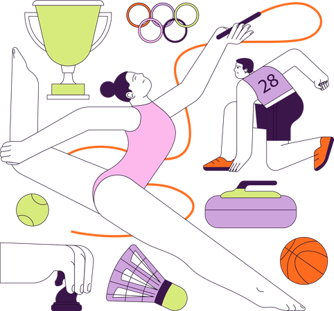 Competición deportiva internacional  Ilustración