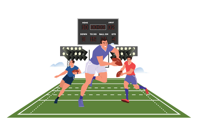 Competición de rugby  Ilustración