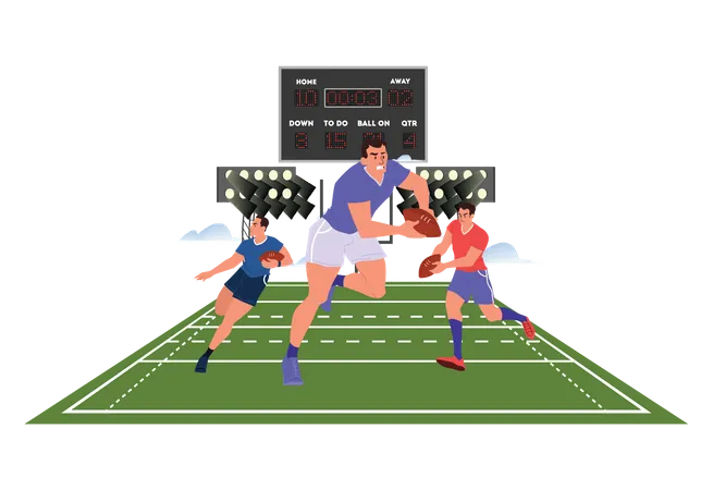 Competición de rugby  Ilustración