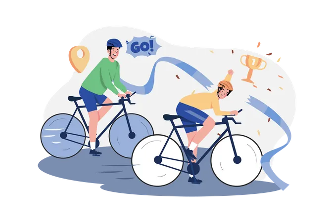 Compétition cycliste  Illustration