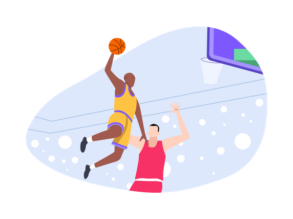 Compétition de basket  Illustration