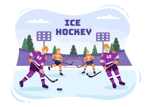 Compétition de hockey sur glace  Illustration