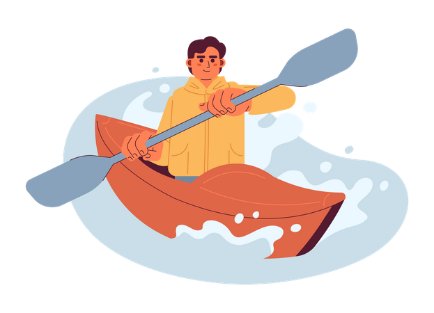 Compétition de kayak  Illustration