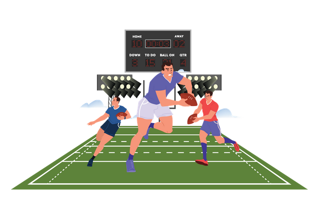 Compétition de rugby  Illustration