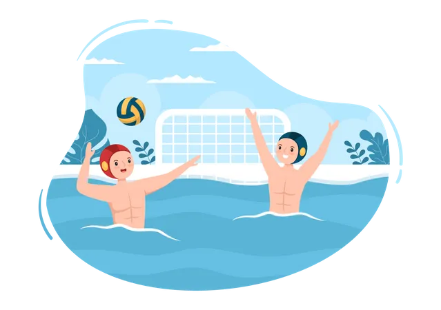 Compétition de water-polo  Illustration