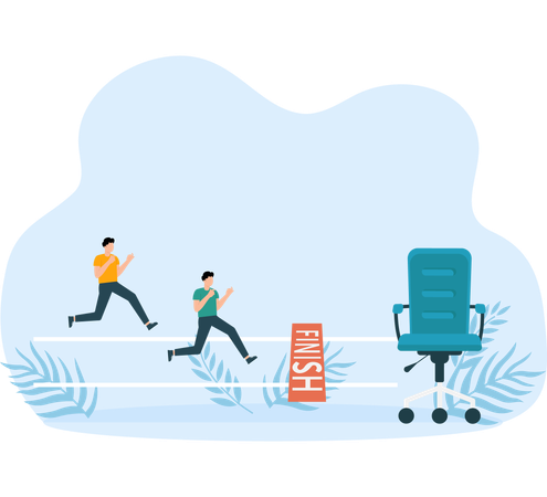 Competition for job and market competition  Illustration