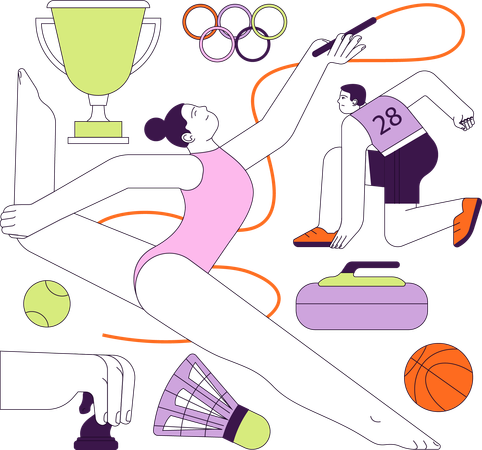 Compétition sportive internationale  Illustration