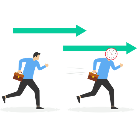 Competitive with business time  Illustration