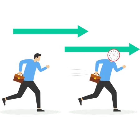 Competitive with business time  Illustration