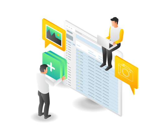 Compiling data  Illustration