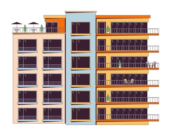 Complejo residencial  Ilustración