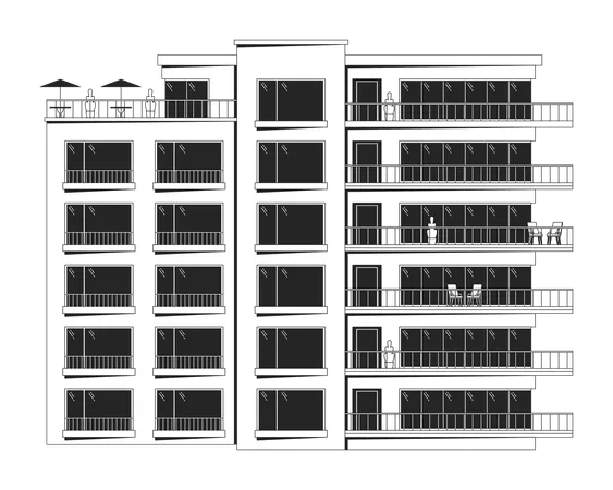 Complejo residencial  Ilustración