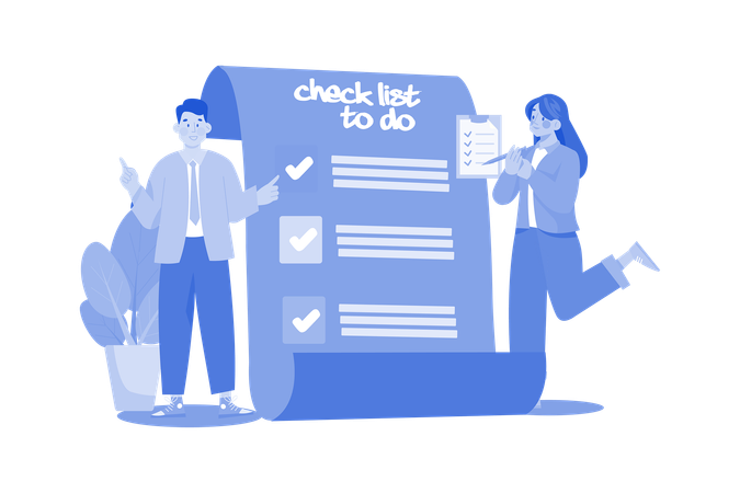 Complete job list  Illustration