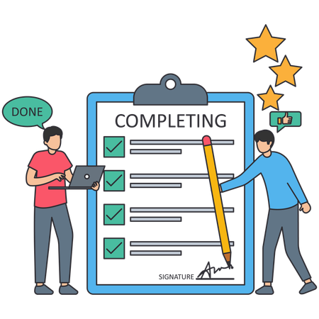 Complete Project and tasks  Illustration