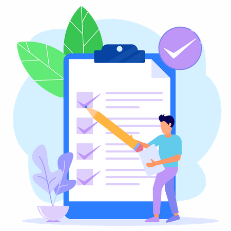 Complete task list  Illustration