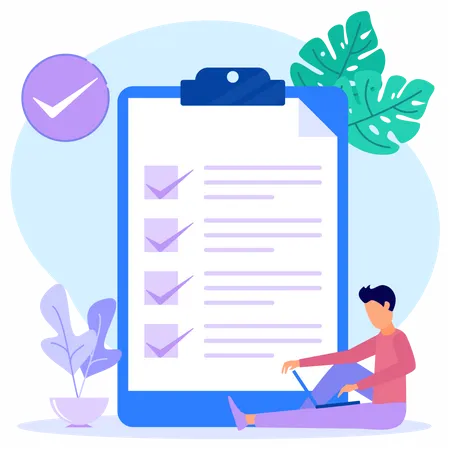 Complete to do list  Illustration