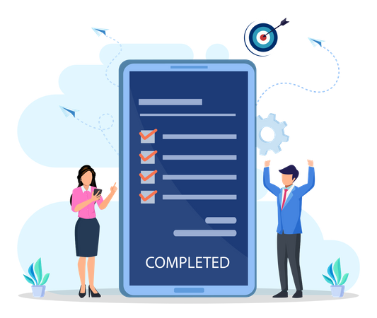 Completed Task  Illustration