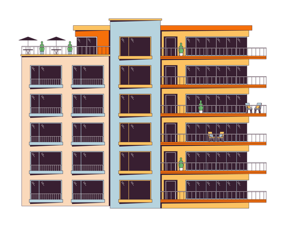 Complexo residencial  Ilustração