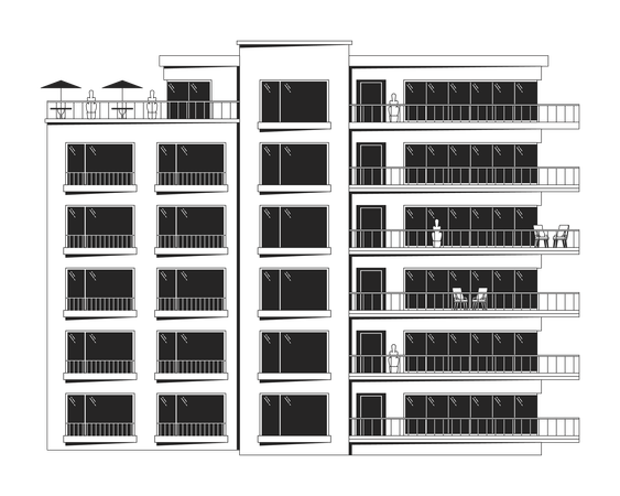 Complexo residencial  Ilustração