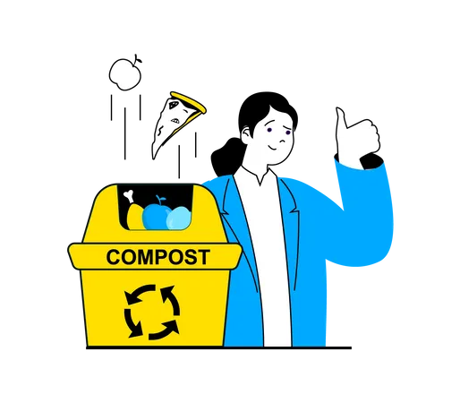 Déchets de compostage  Illustration