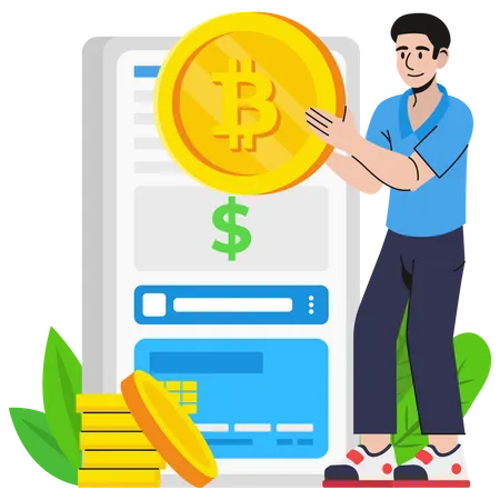 Comprar Bitcoins Con Dinero Ilustración