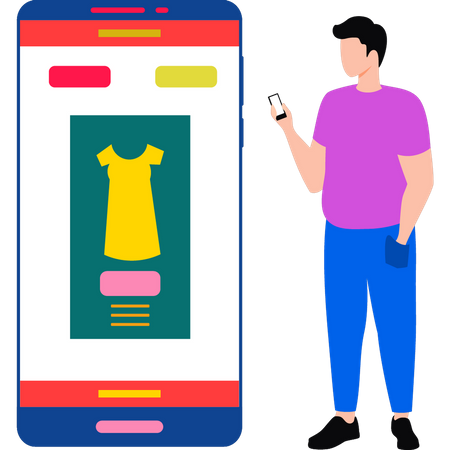 Comprar roupas on-line  Ilustração