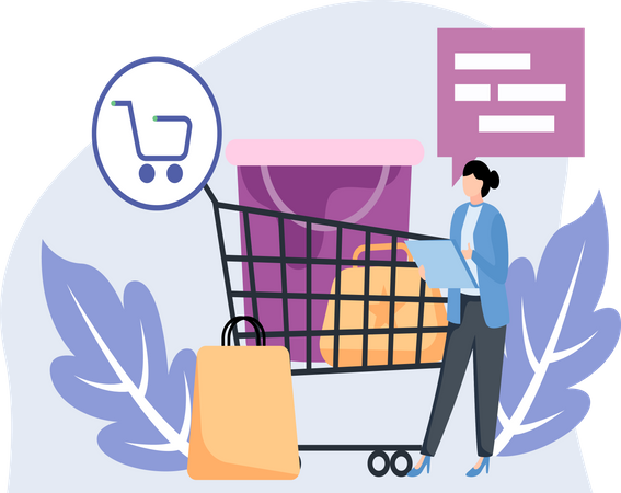Compra online  Ilustração