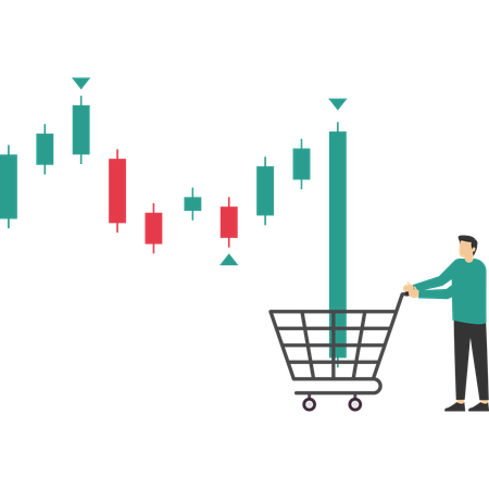 Comprar acciones cuando el precio baje  Ilustración