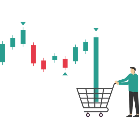 Comprar acciones cuando el precio baje  Ilustración