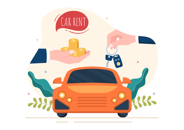 Comprar carro com aluguel  Ilustração