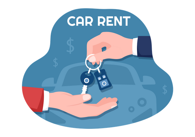 Comprar carro com aluguel  Ilustração