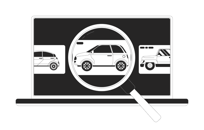 Comprar carro on-line  Ilustração