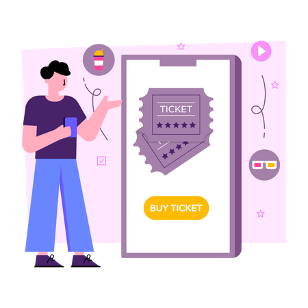 Comprar ingresso on-line  Ilustração