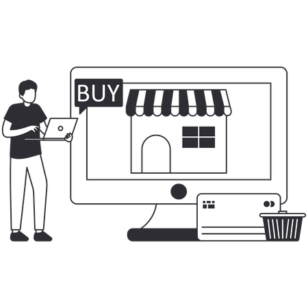 Comprar on-line  Ilustração