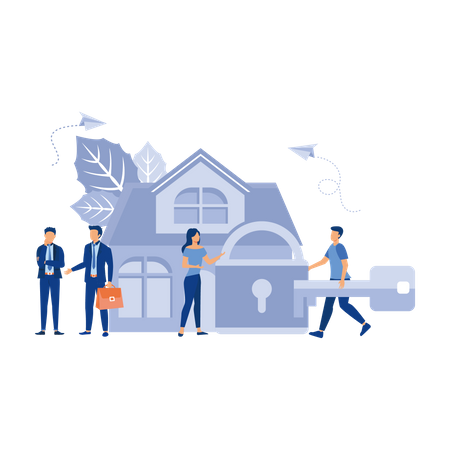 Comprar uma casa  Ilustração