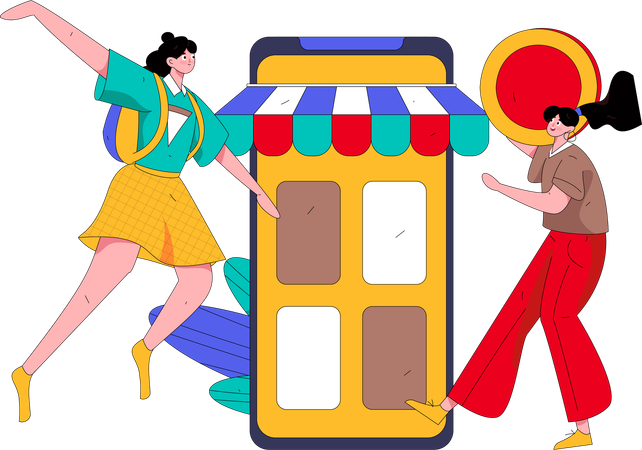 Ahorros en compras  Illustration