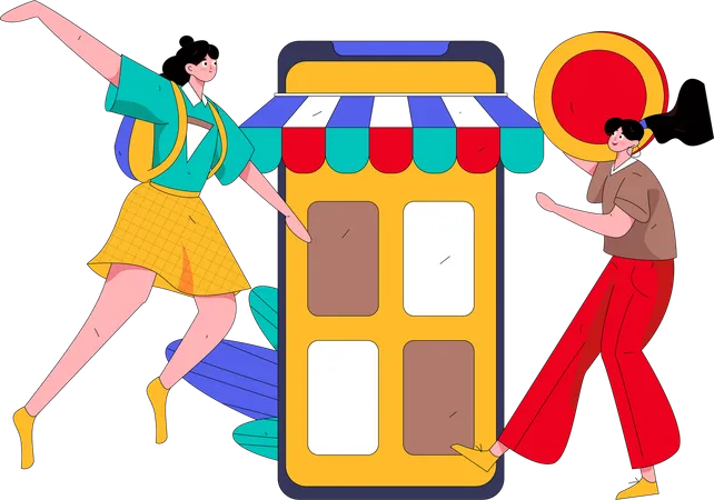 Ahorros en compras  Illustration